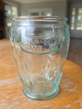 The Original Utensil Jar Vetreria Etrusca, Green Glass. "Made in Italy"